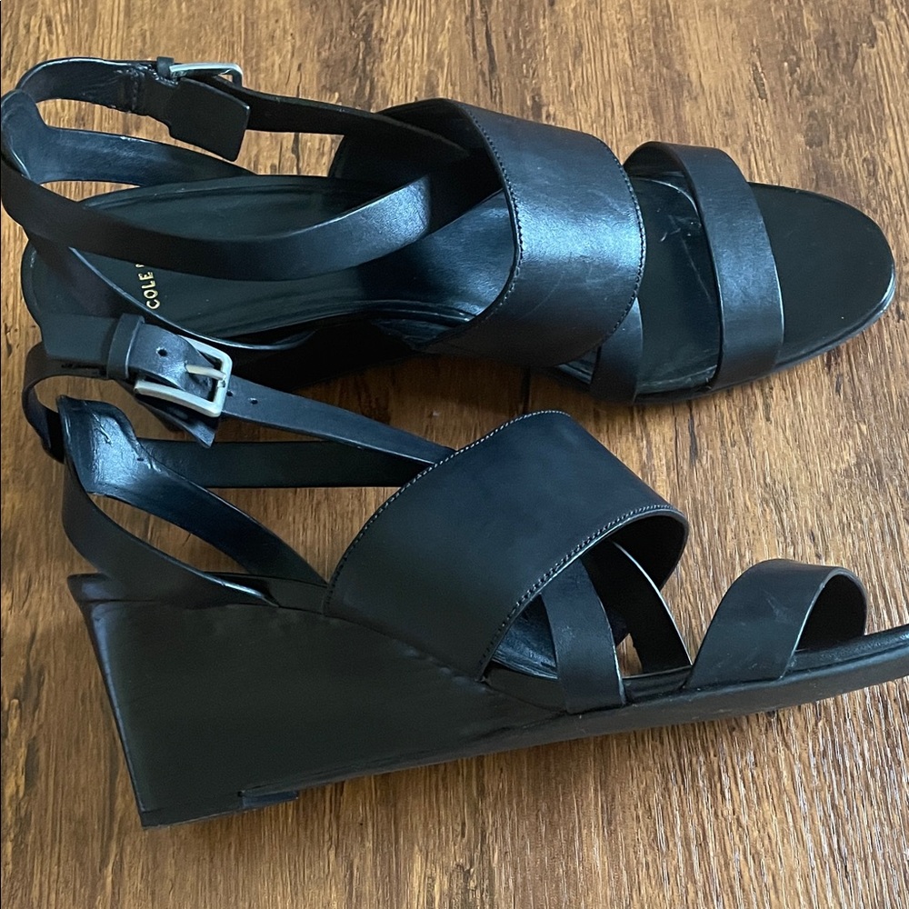 Cole Haan Women's Black Leather Sandals